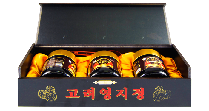 Cao linh chi núi Hàn Quốc cao cấp hộp gỗ đen 3 lọ