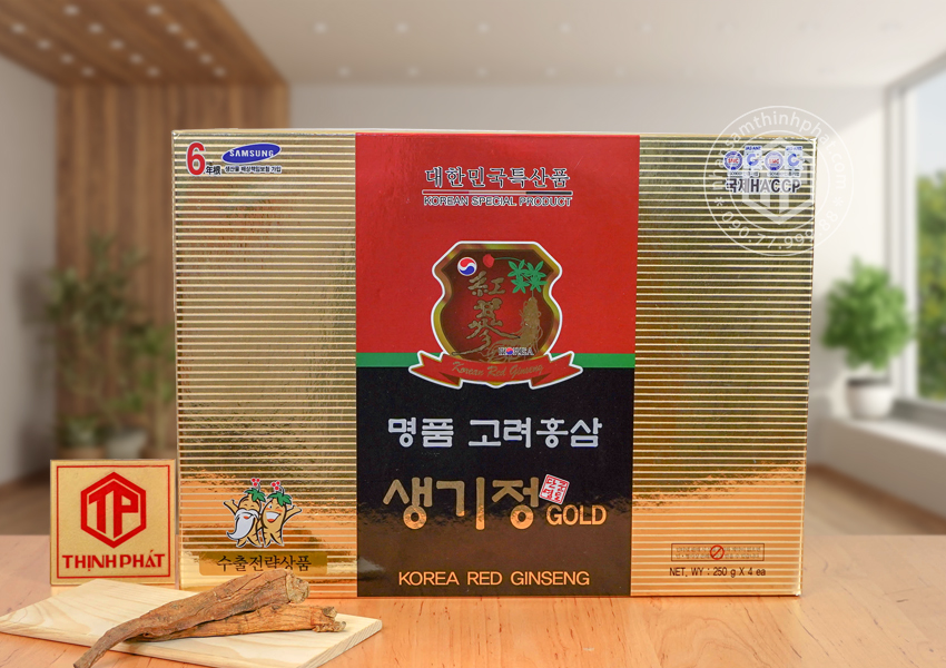 Cao hồng sâm Hàn Quốc GOLD 6 năm tuổi cô đặc hộp 4 lọ x 250g
