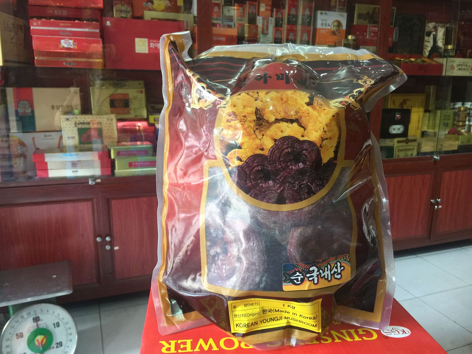 Nấm linh chi đỏ núi đá Hàn Quốc 1 kg nấm thiên nhiên