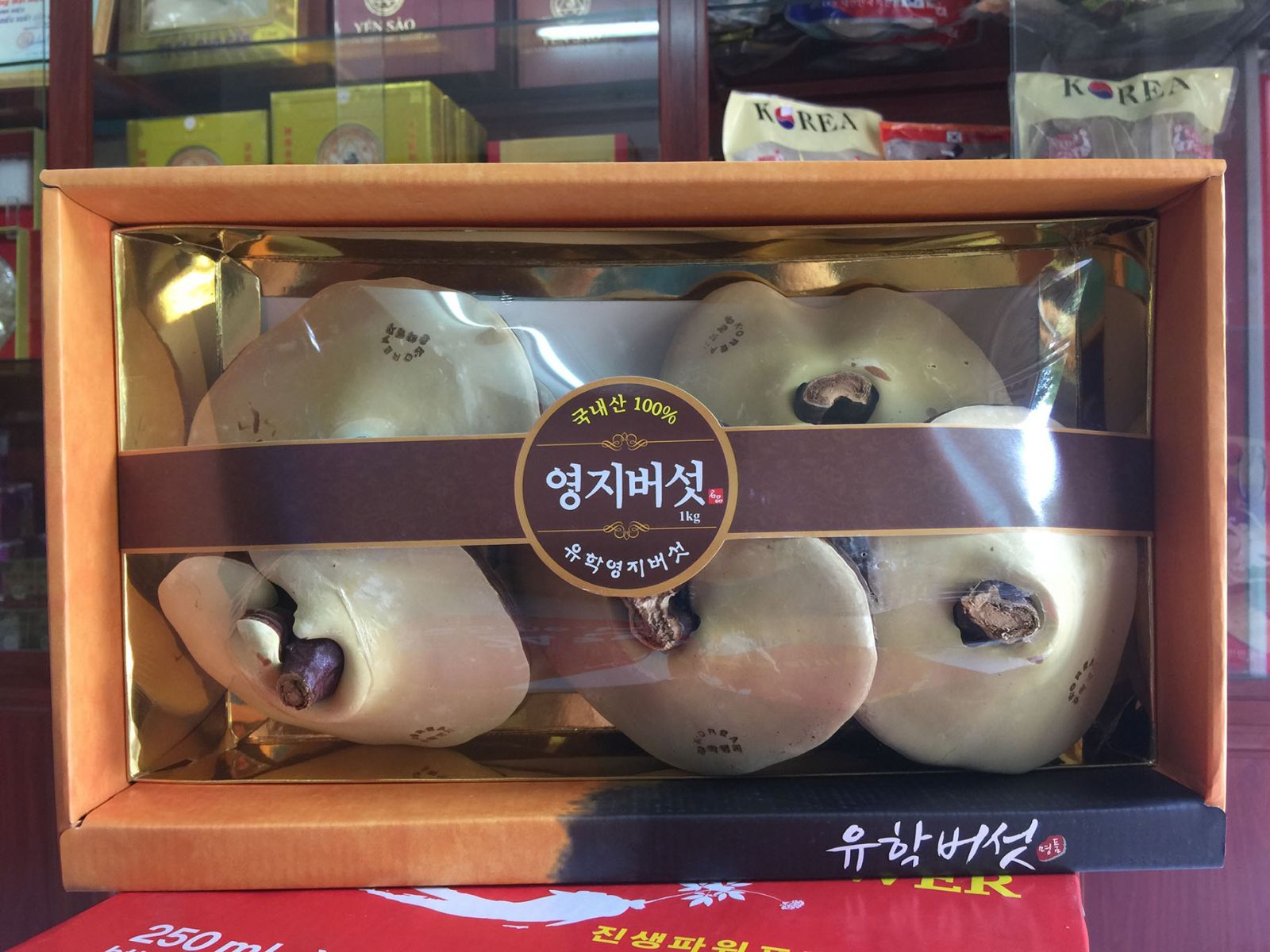 Nấm linh chi Hàn Quốc thượng hạng hộp quà tặng 1kg (6)
