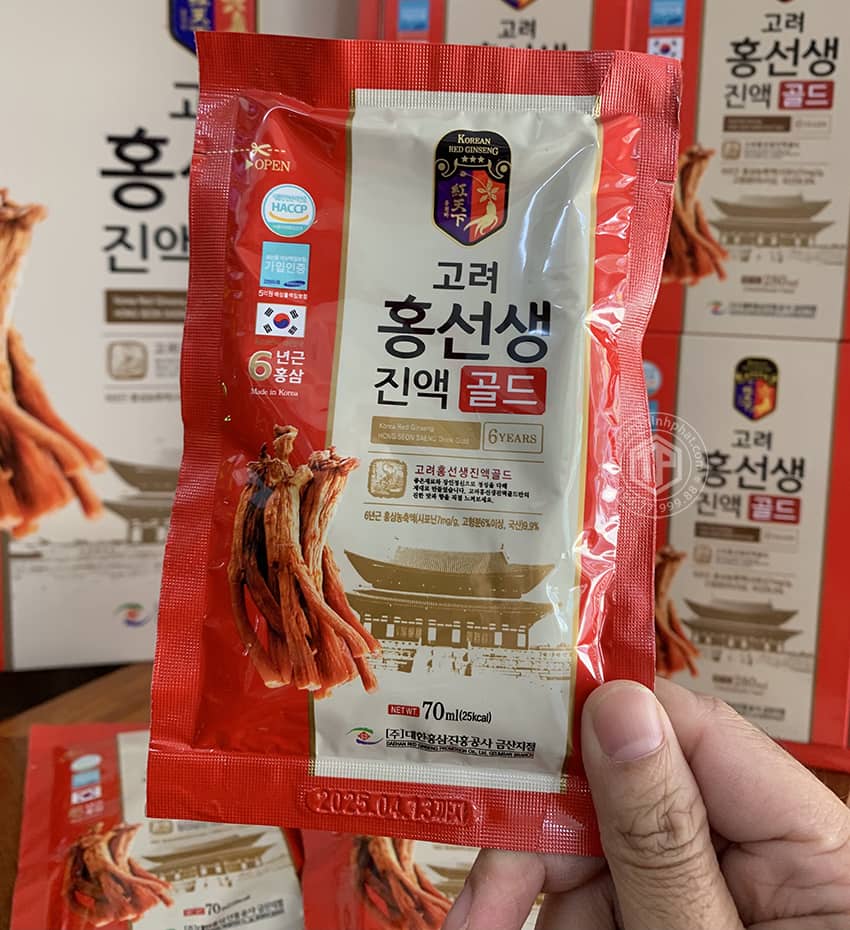  Nước hồng sâm Hàn Quốc Daehan hộp 24 gói x 70ml