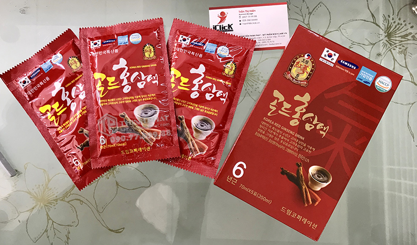 Nước Uống Hồng Sâm 6 Năm Korea Red Ginseng Drink Sobek (70 ml x 30 gói)