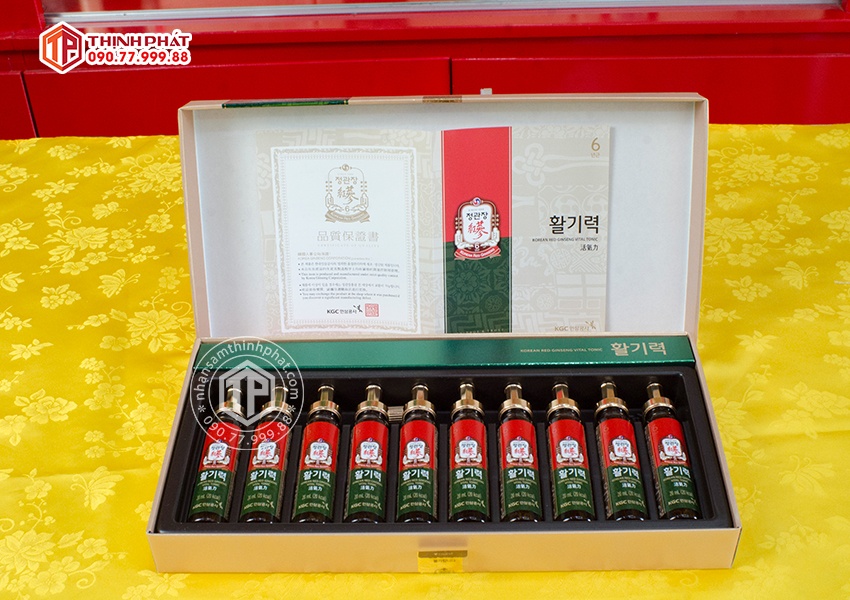 Nước hồng sâm KGC hộp 10 ống - Chính hãng sâm Chính phủ Hàn Quốc Cheon Kwan Jang