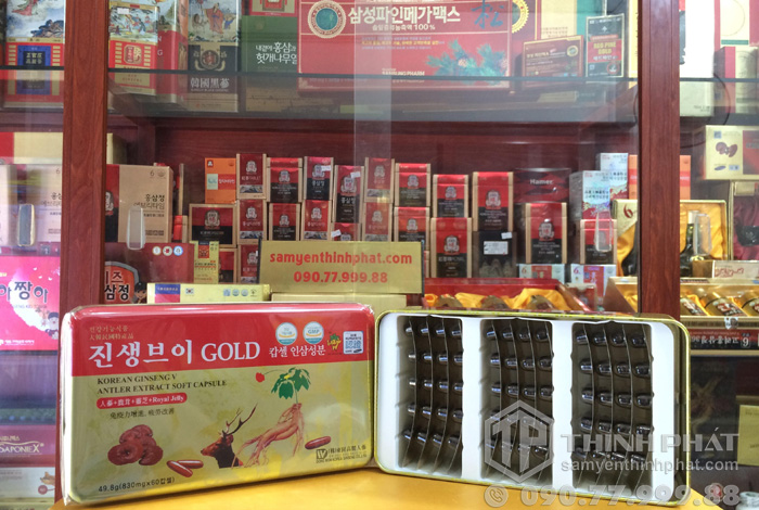 Viên đạm Sâm nhung Linh chi Hàn Quốc Gold hộp 60 viên - Dongwon