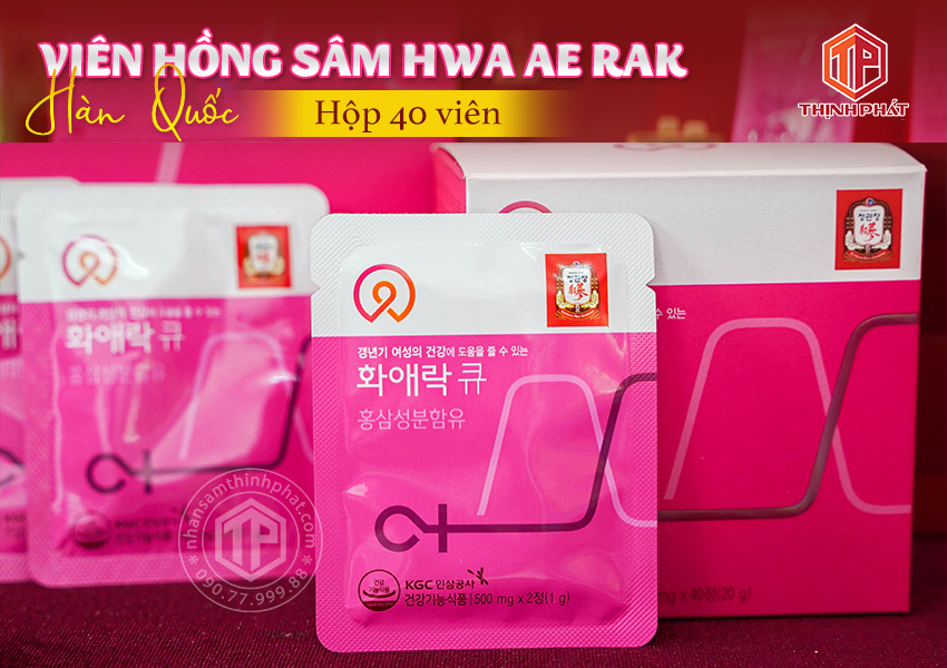 Viên hồng sâm KGC cho phụ nữ tuổi trung niên Hwa Ae Rak (Women Balance Q) - hộp nhỏ 40 viên