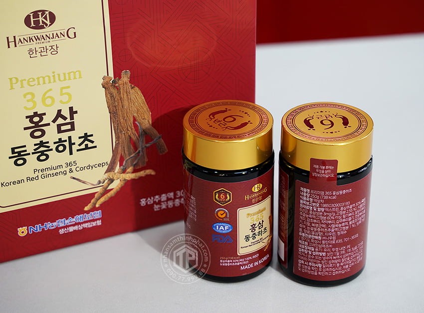 Cao hồng sâm đông trùng hạ thảo Hàn Quốc hộp 4 lọ x 240g Cao hồng sâm đông trùng hạ thảo Hàn Quốc hộp 4 lọ x 240g