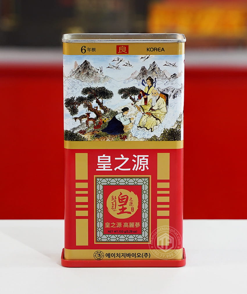 Hồng sâm củ khô hộp thiếc HG Bio 75g Chính hãng Hàn Quốc