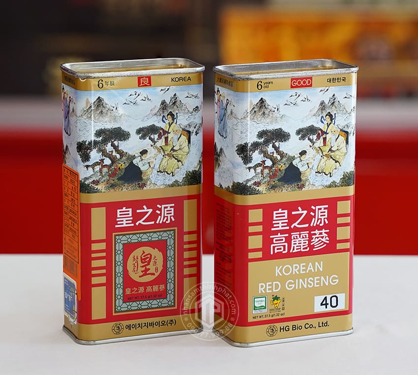 Hồng sâm củ khô hộp thiếc HG Bio 37.5g Chính hãng Hàn Quốc Hồng sâm củ khô hộp thiếc HG Bio 37.5g Chính hãng Hàn Quốc