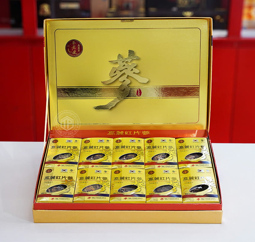 Hồng sâm khô thái lát Daedong 200g cao cấp Hàn Quốc Hồng sâm khô thái lát Daedong 200g cao cấp Hàn Quốc