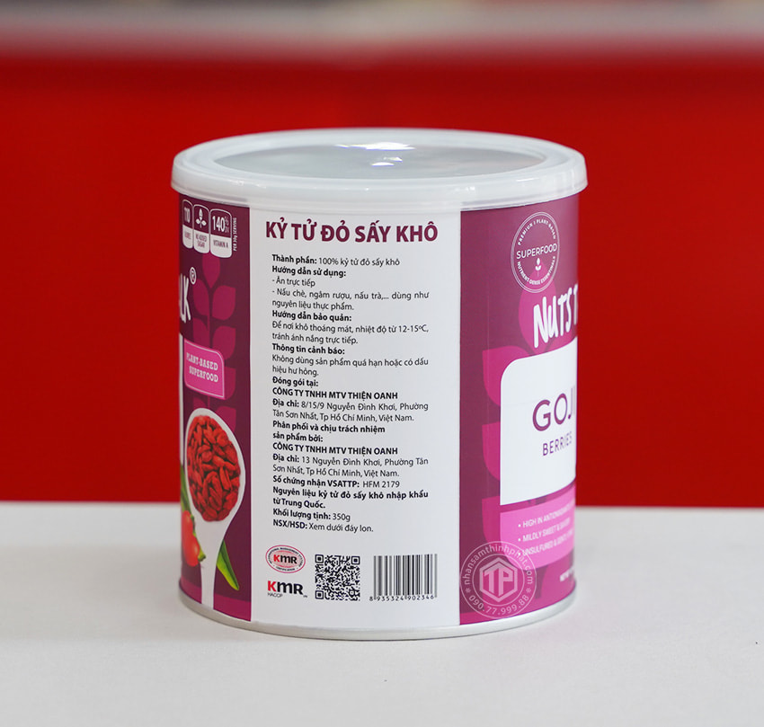 Kỷ tử sấy khô Goji Berries lon 350g