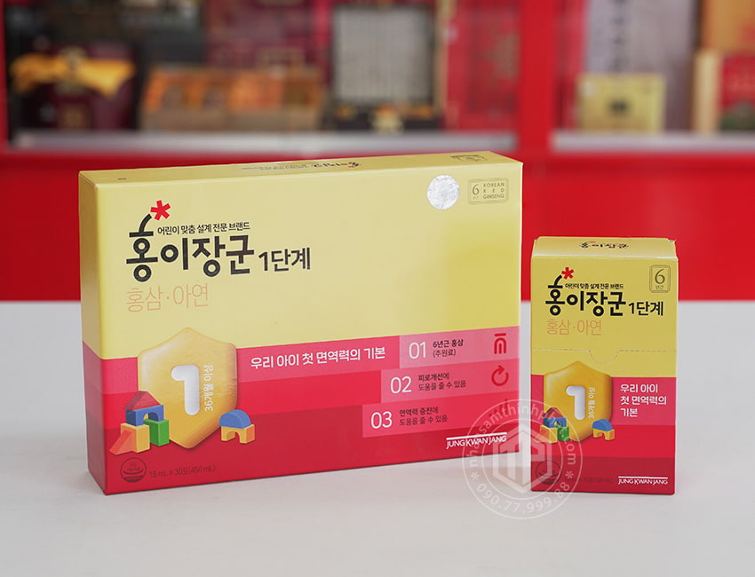 Nước hồng sâm Baby cho trẻ em cao cấp Sâm Chính phủ KGC Jung Kwan Jang hộp 30 gói x 15ml