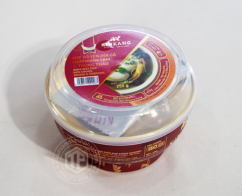 Súp tổ yến đùi gà nhân sâm đông trùng hộp 6 chén x 255g Súp tổ yến đùi gà nhân sâm đông trùng hộp 6 chén x 255g