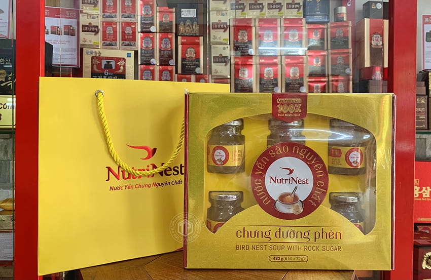 Yến chưng sẳn hộp 6 lọ Gold Bird Silver Yến chưng sẳn hộp 6 lọ Gold Bird Silver