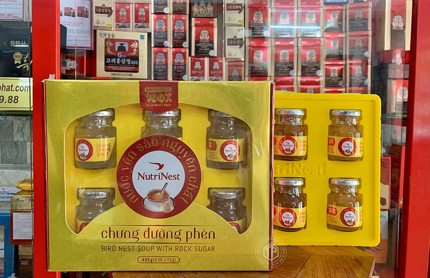 Yến chưng sẳn hộp 6 lọ Gold Bird Silver Yến chưng sẳn hộp 6 lọ Gold Bird Silver