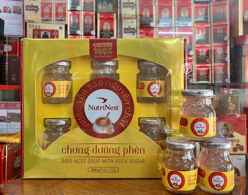 Yến chưng sẳn hộp 6 lọ Gold Bird Silver Yến chưng sẳn hộp 6 lọ Gold Bird Silver