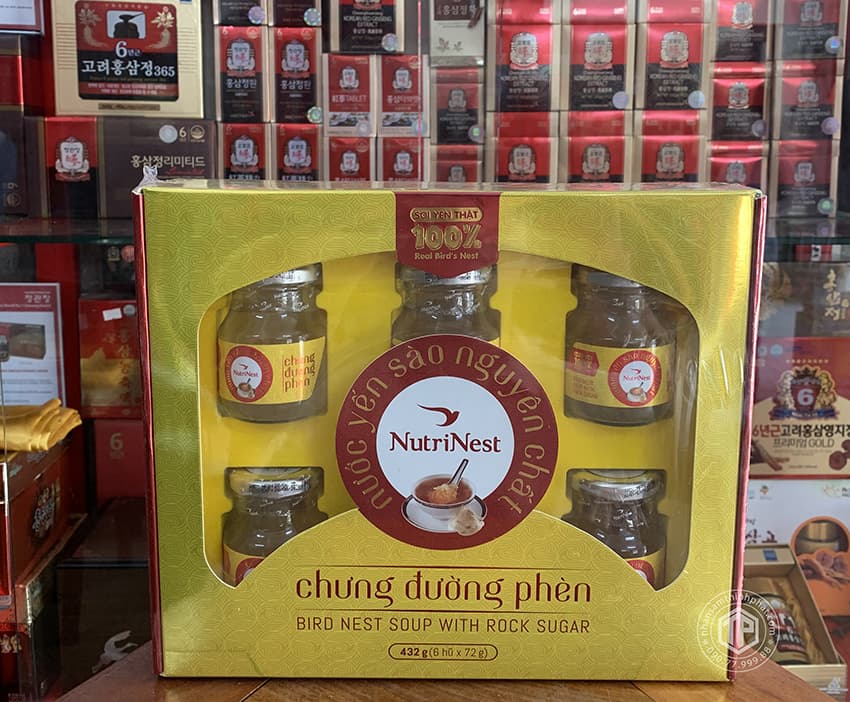 Yến chưng sẳn hộp 6 lọ Gold Bird Silver Yến chưng sẳn hộp 6 lọ Gold Bird Silver