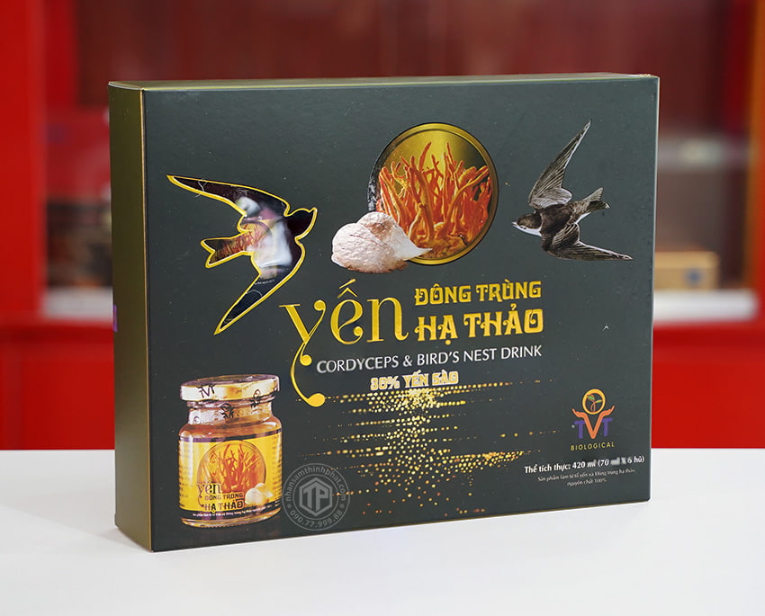 Yến đông trùng hạ thảo có đường hộp 6 lọ Yến đông trùng hạ thảo có đường hộp 6 lọ