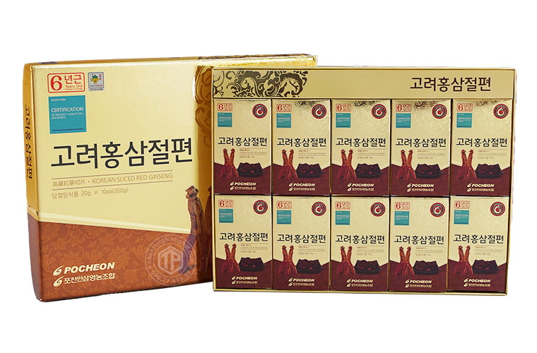 Hồng sâm lát tẩm sâm Hàn Quốc chính hãng Pocheon hộp 200g