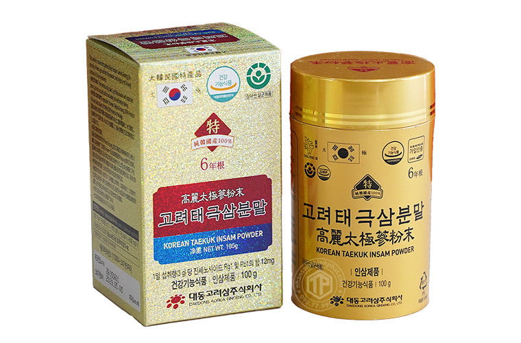 Bột thái cực sâm Hàn Quốc Daedong lọ 100g