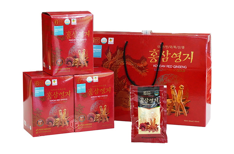 Nước hồng sâm linh chi Hàn Quốc chính hãng Pocheon