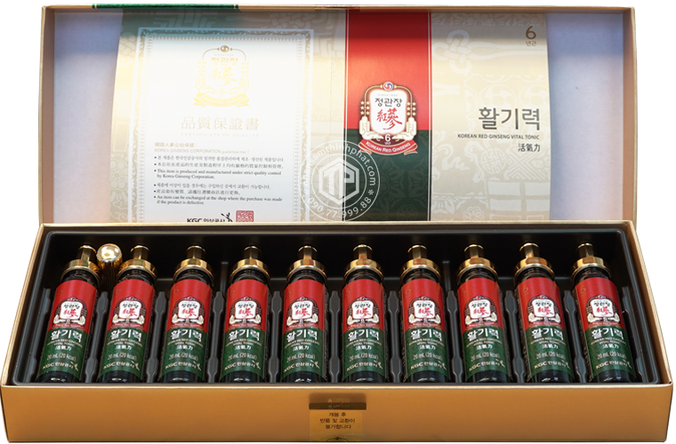 Nước hồng sâm KGC hộp 10 ống - Chính hãng sâm Chính phủ Hàn Quốc Jung Kwan Jang